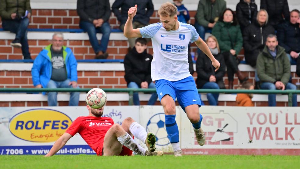 David Schiller ist mit zehn Treffern in der Oberliga Papenburgs torgefährlichster Spieler in dieser Saison. © Bruins