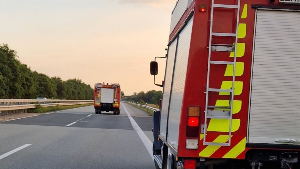 Die Suche nach einem gemeldeten Feuerwehr auf der Autobahn blieb erfolglos. © Feuerwehr Bunde