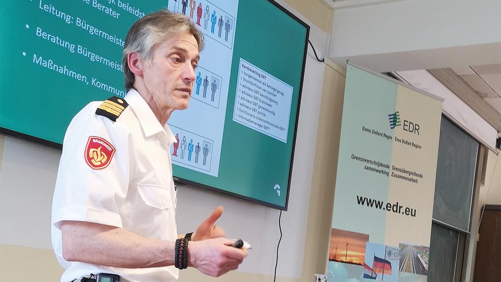 Mark-Olaf Sorkale von der Veiligheidsregio (Sicherheitsregion) Groningen.  © Foto: EDR