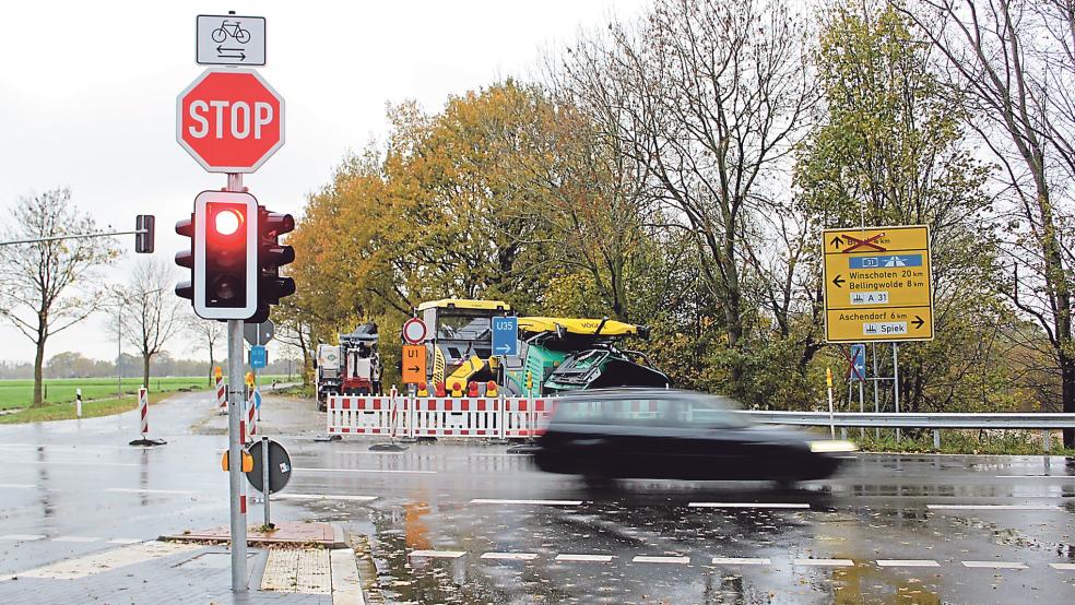 Wer von Rhede über die L31 in Richtung Brual möchte, hat seit Oktober 2022 schlechte Karten.  © Foto: Belling