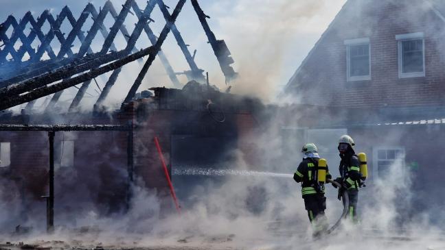 Garage wird zur Brandruine