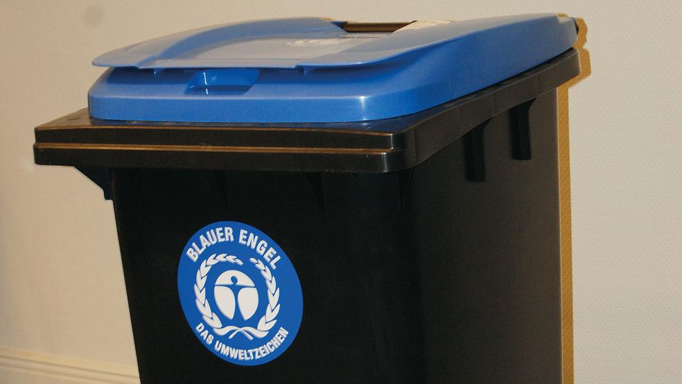 Die Blaue Tonne ist ein Erfolgsmodell Rheiderland Zeitung