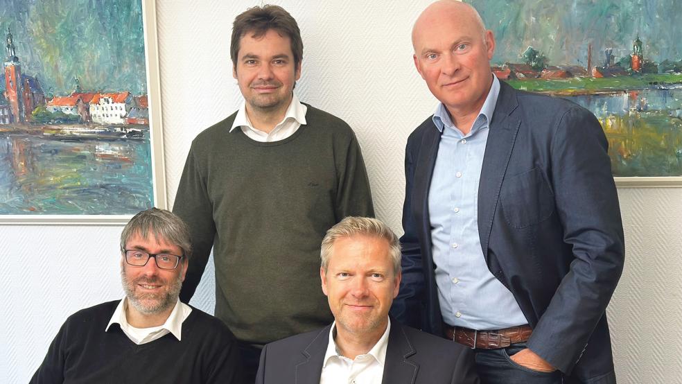 Das Team der Mediationsrichter am Amtsgericht Leer (von links): Dr. Andreas Sommer, Matthias Calame, Heiko Brahms und Dr. Stefan von der Beck.  © Foto: Amtsgericht Leer