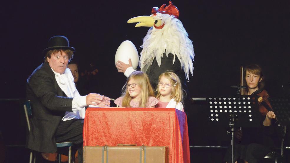 Clown Jürgen Demont und Roland Ludwig Strasser agierten mit dem jungen Publikum.  © Foto: Ammermann