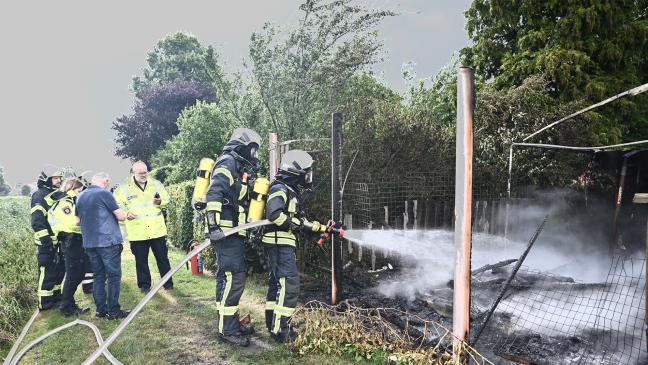 Feuerwehr löscht brennenden Hühnerstall in Bunderhee