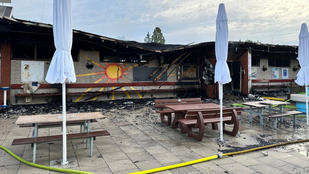 Das Van-Ameren-Brand in Emden nach dem Brand am 11. Juli. © Stadt Emden