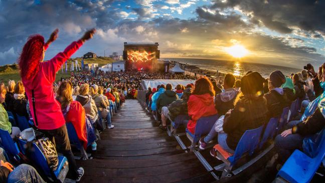Inselstrand wird Festivalbühne