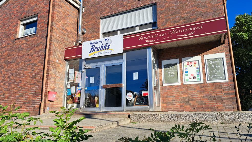 Die Filiale der Bäckerei Bruhns in Bingum ist vorübergehend geschlossen.  © Szyska