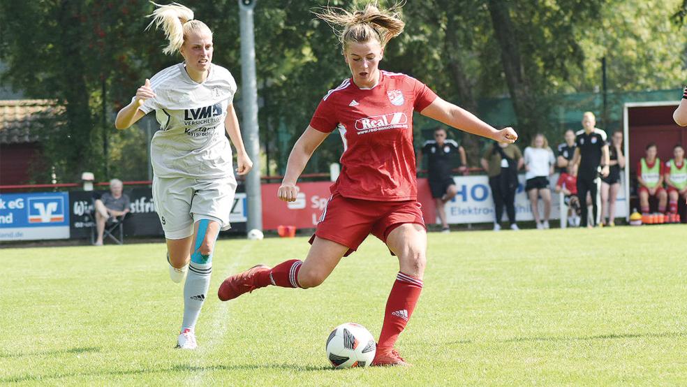 Fenja Popp konnte die Führung für TiMoNo erzielen. Es sollte jedoch gegen Burg Gretesch nicht reichen.  © Foto: Koppelkamm