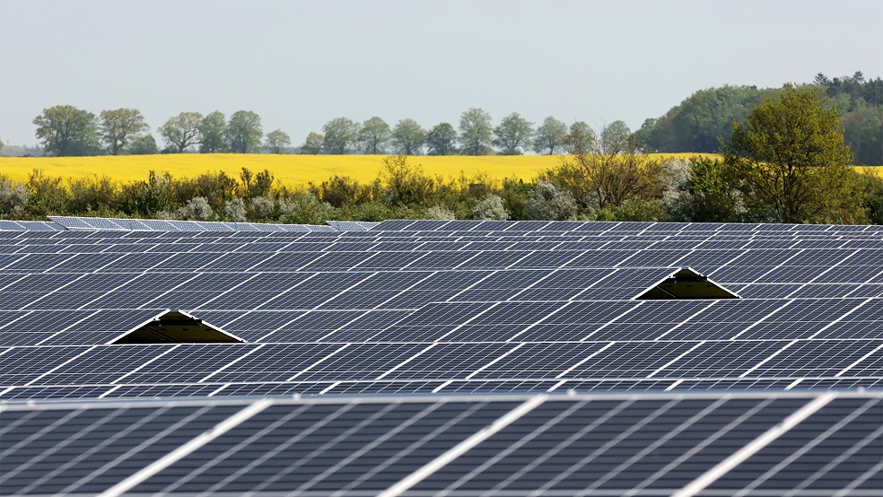 Auf mehr als 48 Hektar Fläche soll ein Solarpark an der Boenster Straße in Holthusen gebaut werden.  © Symbolfoto: dpa