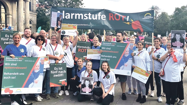 Borro-Beschäftigte demonstrieren in Hannover