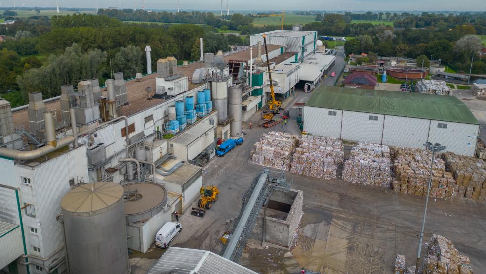 Auf dem Gelände der Papierfabrik Klingele haben heute Wartungsarbeiten die Brandmeldeanlage ausgelöst. © Bruins