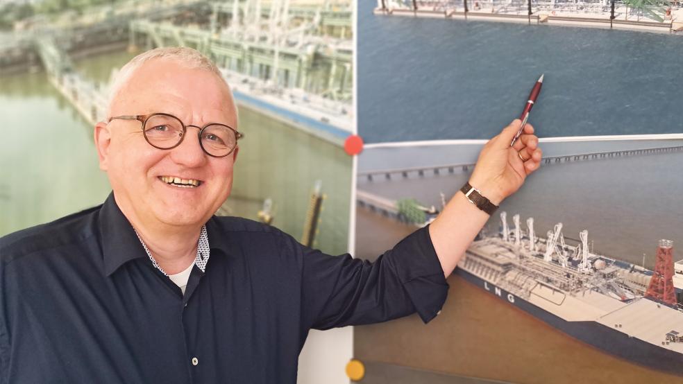 Der Papenburger Bauunternehmer Hermann Kassens sieht bei der Auftragsvergabe zum Bau eines Anlegers für LNG-Schiffe in Wilhelmshaven seine Felle davon schwimmen.  © Foto: Szyska