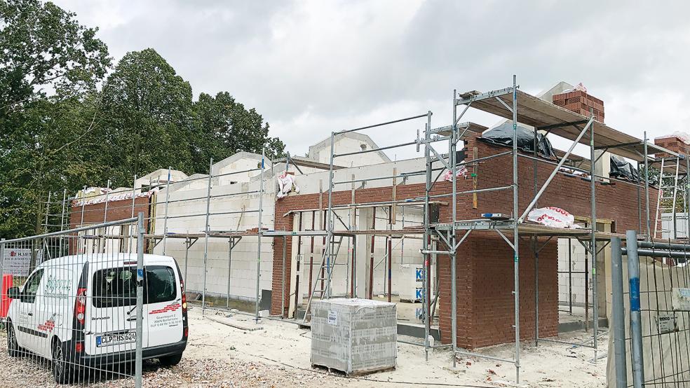 Das Richtfest für das neue Kunst- und Kreativhaus an der Grundschule in Holthusen steht bevor.  © Foto: Busemann