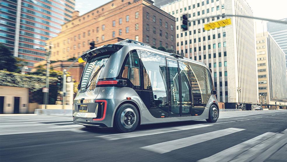 Bis zu 20 Personen können in den selbstfahrenden Shuttles transportiert werden.  © Grafik: ZF