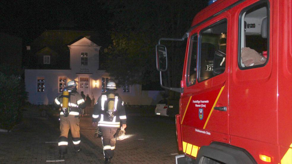 In einem Gästehaus in Halte löste gestern gegen Mitternacht eine Brandalarm-Anlage aus. Die Feuerwehr rückte an, konnte aber keinen Brand feststellen. © J. Rand/Feuerwehr
