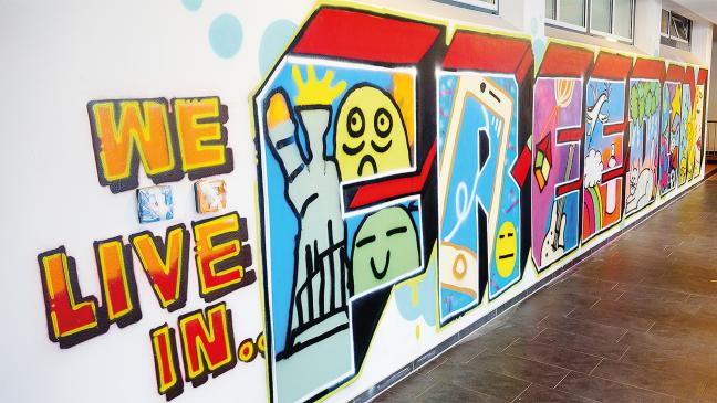 Graffiti und Demokratie in der Oberschule