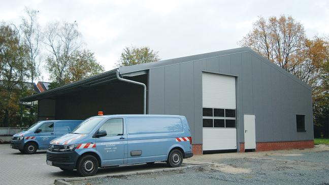 Neue Halle auf der Zielgeraden