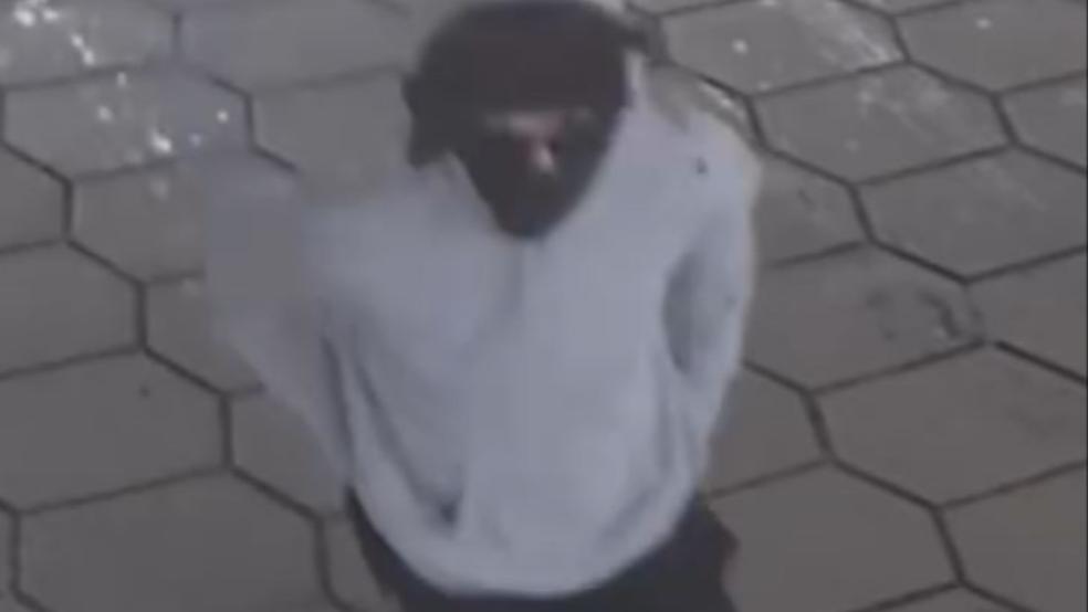 Mit diesem Foto aus einer Überwachungskamera wird nach dem Tankstellenräuber gefahndet. © Polizei