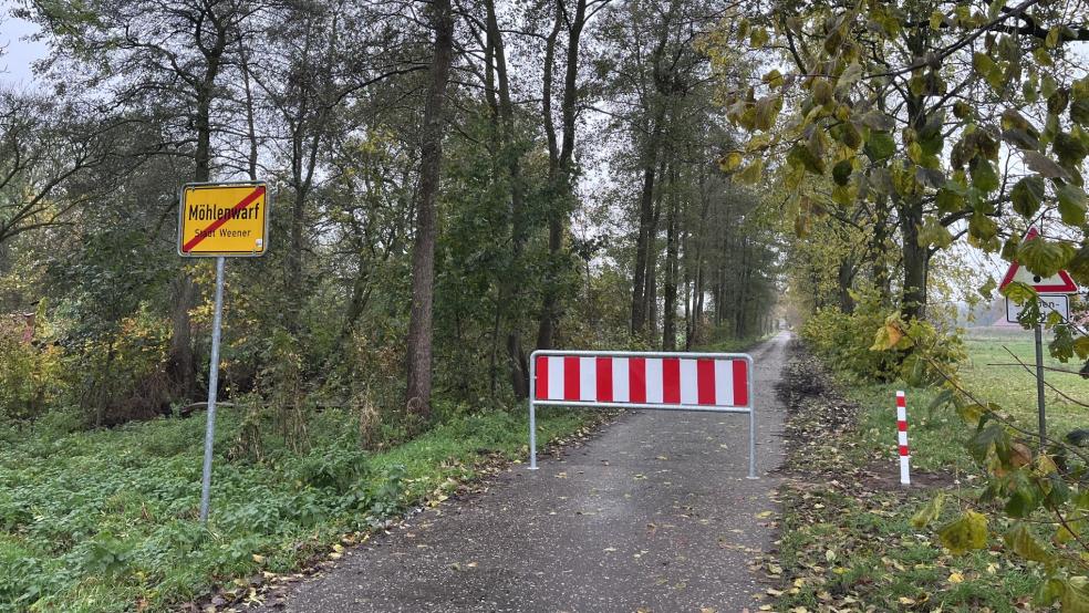Der Sandweg in Weener ist zum Teil gesperrt. © Stadt Weener