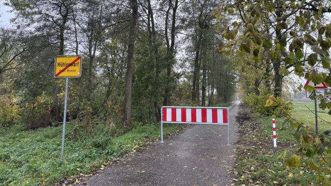 Weg in Möhlenwarf gesperrt