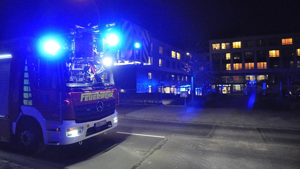 Die Feuerwehr rückte zum Klinikum aus. © Wolters