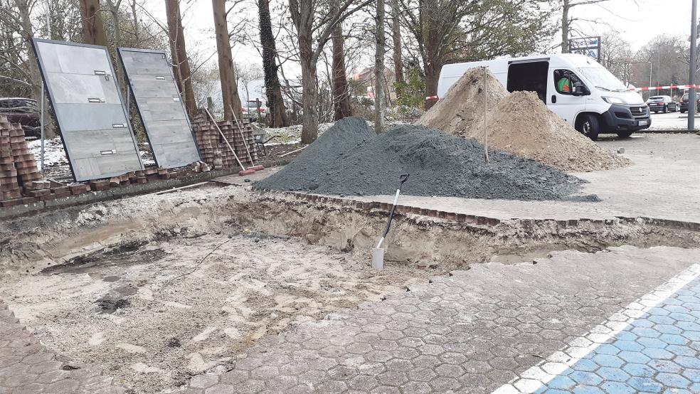 Die Arbeiten für die Fundamente haben bereits begonnen.  © Foto: Berents