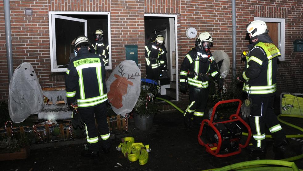 Feuerwehrleute konnten zwei Katzen aus der Brandwohnung nur noch tot bergen. © Wolters
