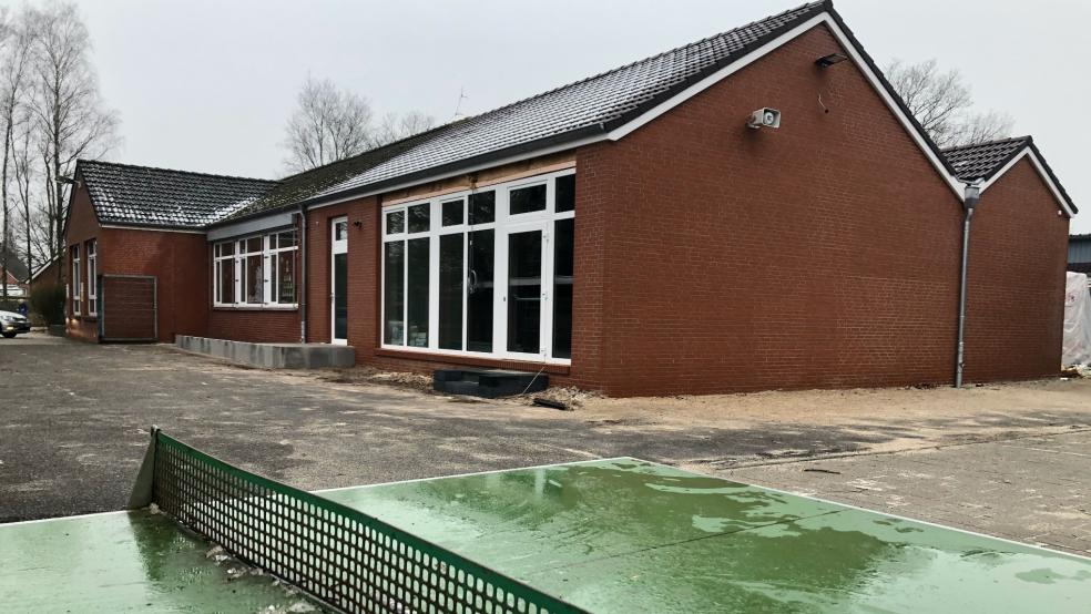 Die Mensa an der Grundschule Holthusen ist immer noch in Arbeit.  © Busemann