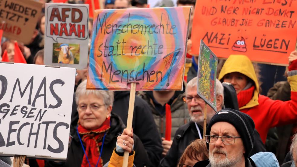In Weener soll am Sonnabend ein Zeichen gegen Rechtsextremismus gesetzt werden. © Symbolfoto: Ammermann