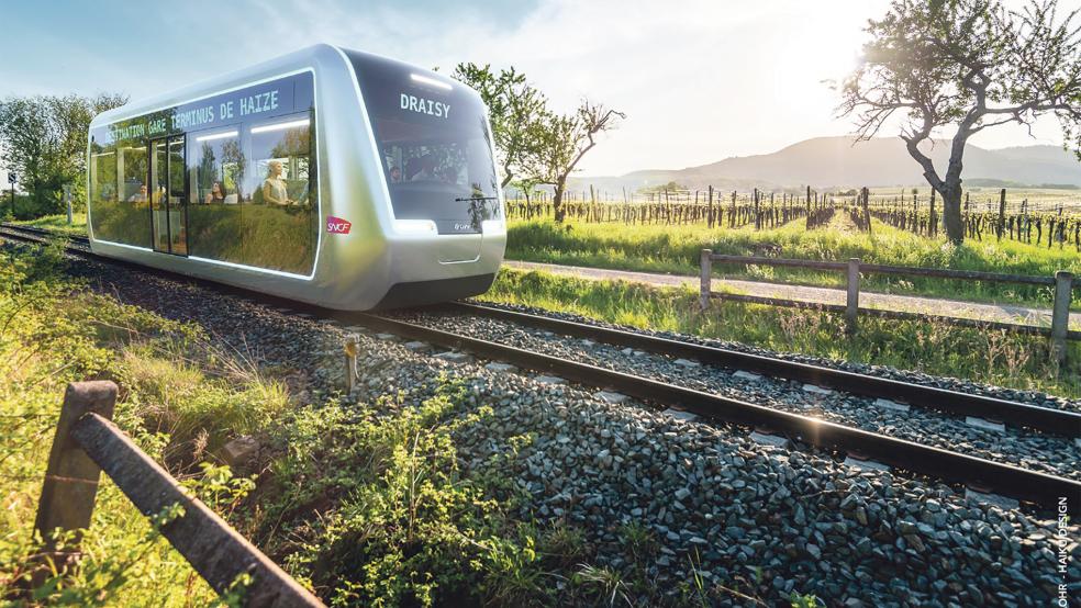 Explizit für kleine Stichbahnen wie Aurich-Abelitz wurde Draisy laut Herstellerangaben entwickelt.  © Visualisierung: Lohr Group