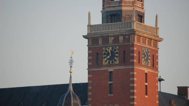 Feuerwehr im Einsatz im Rathaus der Stadt Leer