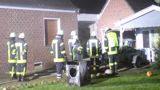 Wäschetrocker in Weenermoor in Brand