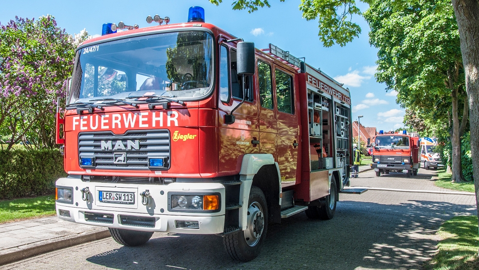 Die Brandmeldeanlage der Firma Wildeboer, hier ein Symbolfoto von einem Einsatz, hat heute Nachmittag ausgelöst, die Feuerwehr Weener rückte mit drei Fahrzeugen aus. © Feuerwehr