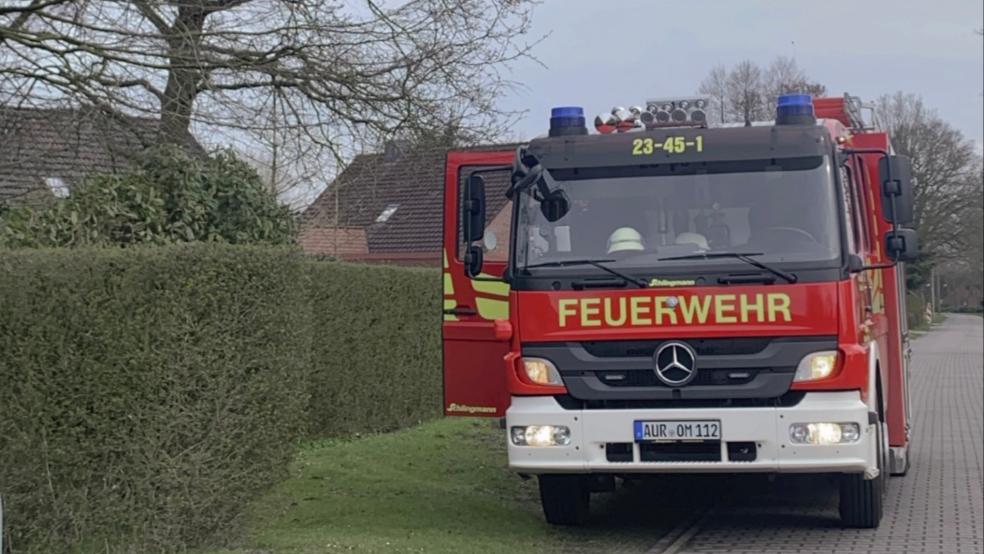 De Feuerwehren rückten mit 19 Einsatzkräften aus, um das Pferd aus seiner misslichen Lage zu befreien. © Anke Cornelius (Feuerwehr)