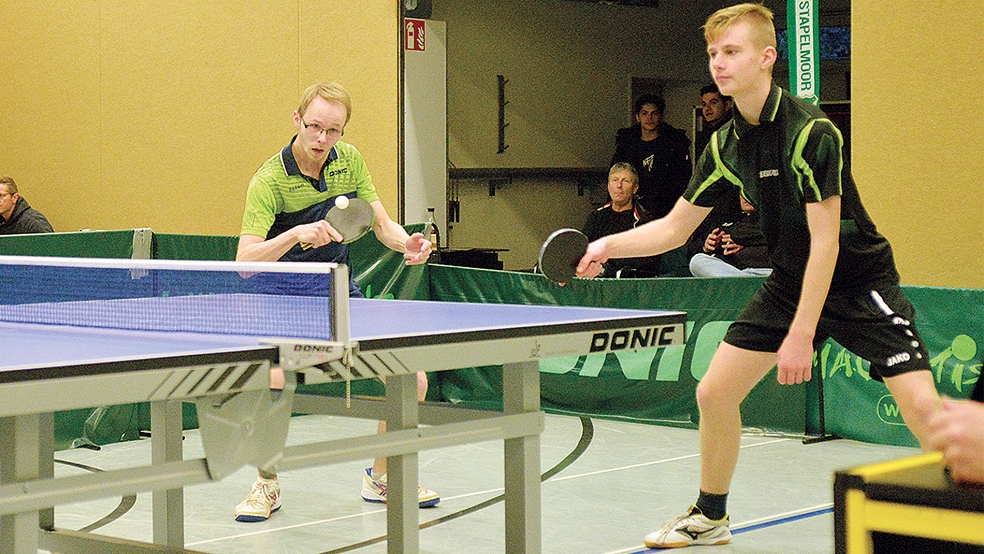 Bengt Klußmann (links) und Max Onno van der Laan siegten im Doppel und auch bei ihren Einzeln.  © Archivfoto: Born