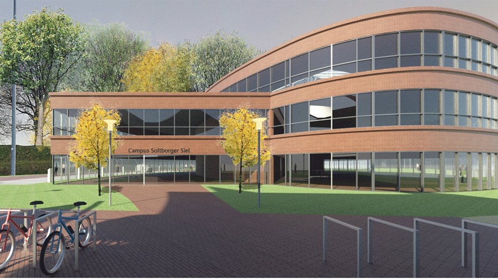 Dieser Entwurf der Jemgumer Architektin Meike Seidler zeigt, wie der »Campus« aussehen könnte.  © Visualisierung: Seidler Architekten