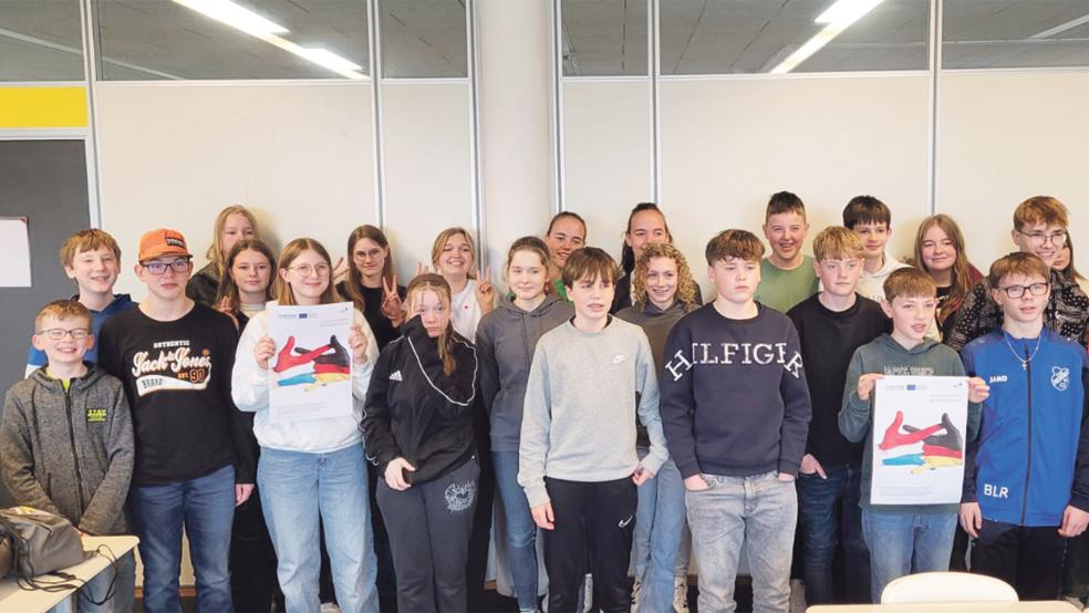 Die Jugendlichen der Partnerschule im niederländischen Sneek empfingen ihre Gäste aus dem Rheiderland herzlich.  © 