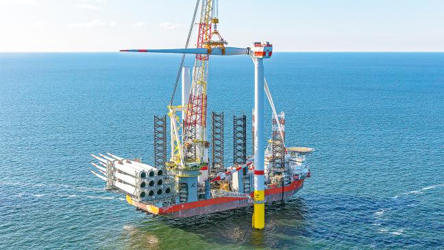 Erster Strom vom größten Windrad der Nordsee