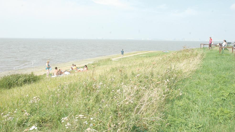 Die Qualität der Badestelle an der Bohrinsel in Dyksterhusen wurde herabgestuft.  © Foto: RZ-Archiv