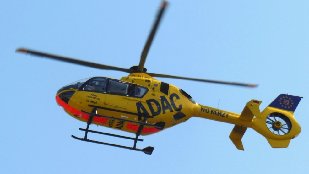 Die junge Frau musste mit einem Rettungshubschrauber zum Krankenhaus in Westerstede geflogen werden. © Symbolfoto: pixabay