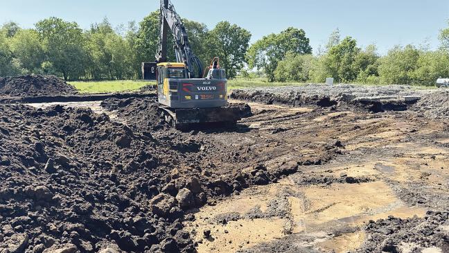 Das Umspannwerk ist im Bau