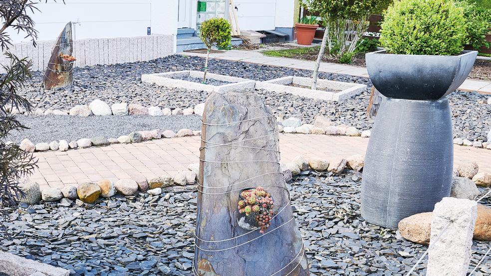 Solche Schottergärten sollen im Landkreis Leer keine Zukunft mehr haben.  © Foto: Riedl (dpa)