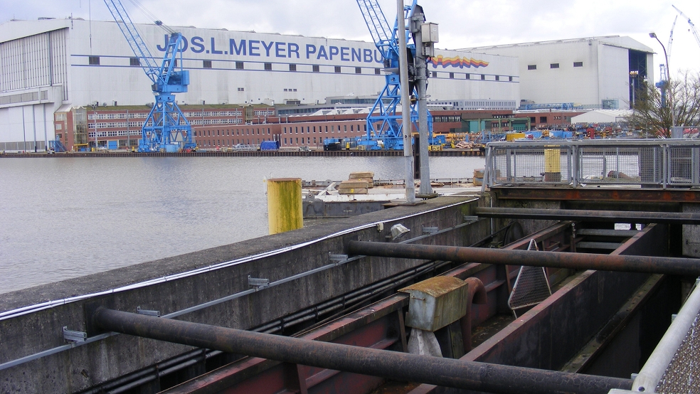 Die Meyer Werft ist eines von rund 830 Mitgliedern des Zweckverbands Ems-Achse, dem vor allem Unternehmen und Kommunen sowie Bildungseinrichtungen, Kammern und Verbände angehören. © Szyska