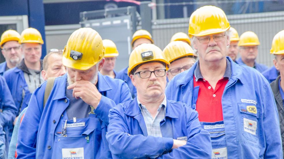 Ist die Meyer Werft noch zu retten? Entschlossenheit, aber auch Unsicherheit prägen das Stimmungsbild in Papenburg.  © Hanken