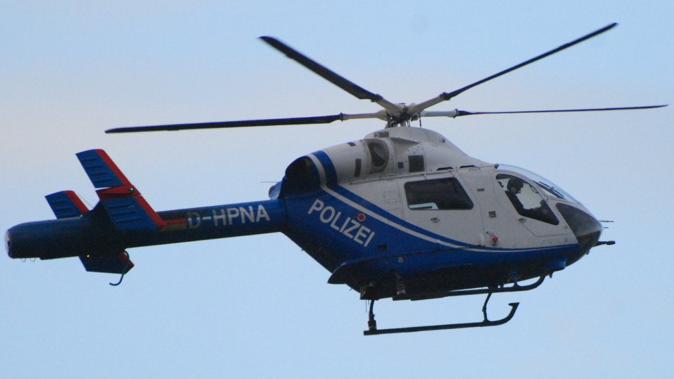 Die Polizei suchte auch mit einem Hubschrauber nach der vermissten Frau. © Hanken (Symbolfoto)