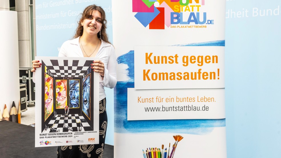 Das Plakat der 16-Jährigen überzeugte die Jury.  © Foto: DAK