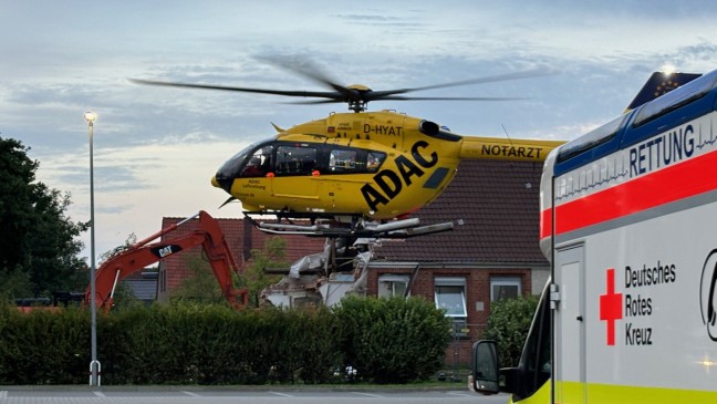 Motorradfahrer mit Rettungshubschrauber in Klinik geflogen