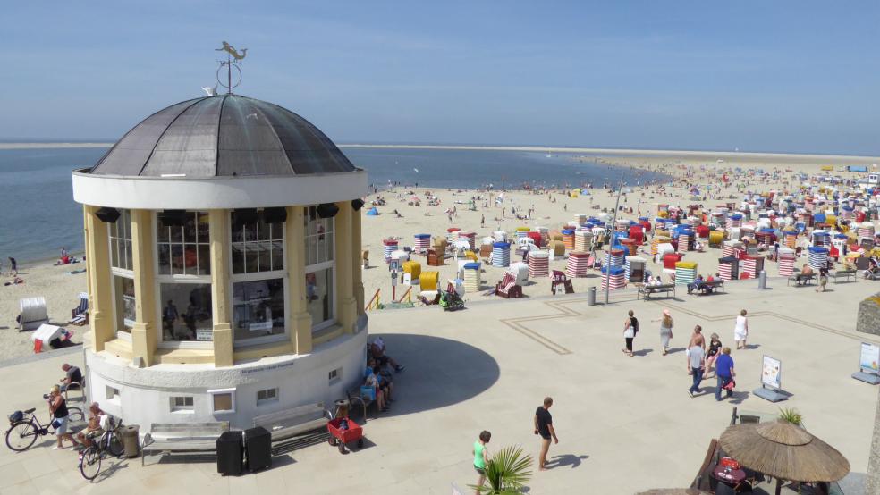 Das Schmuddelwetter trübt die Stimmung bei Ostfriesland-Urlaubern (im Bild die Promenade der Nordseeinsel Borkum). © Hanken (Archiv)