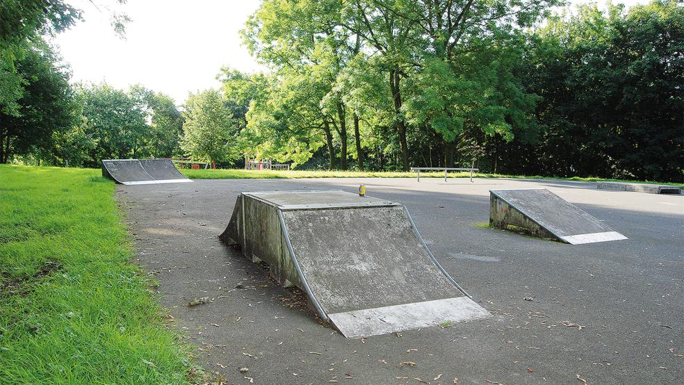 Die Skater-Anlage am Dockberg in Weener: Hier sind in Kürze Reparaturarbeiten geplant.  © Foto: Hoegen